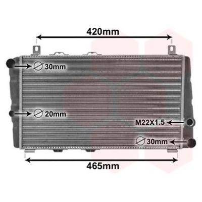 Chladič, chlazení motoru VAN WEZEL 76002002