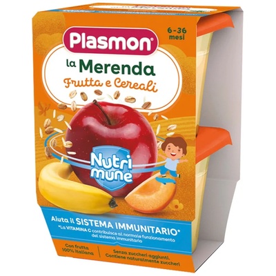 PLASMON Млечен десерт Plasmon - Нутримюн, микс плодове и овесени ядки, 2 х 120 g (3831)