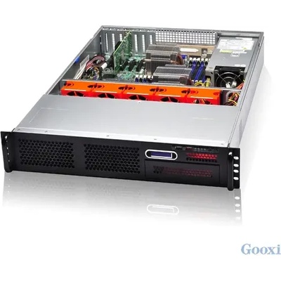 Gooxi Кутия 2U rackmount e-ATX 12"x13", 6x 3.5" or 2.5"hotswap HDD, 6Gb/s SAS backplane, 3 fans 80x80x38, 550W Redundant PSU, 660 (RM2106-660-H-550W)