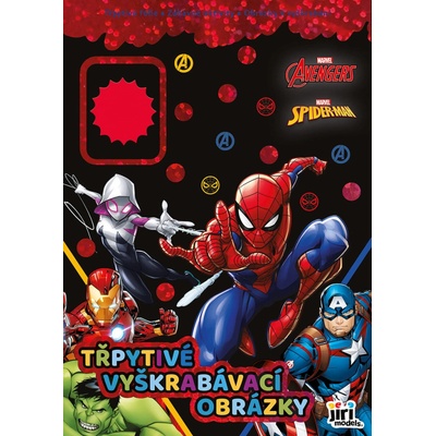 Jiri Models Třpytivé vyškrabávací obrázky Marvel – Zboží Mobilmania