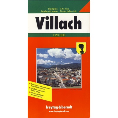 Freytag & Berndt Stadtplan Villach. Villaco