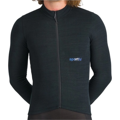 Sportful Мъжка фланелка с дълъг ръкав за колоездене Sportful Supergiara Wool Jersey Cycling jersey - Black - размер 3XL (056-3777-0116)