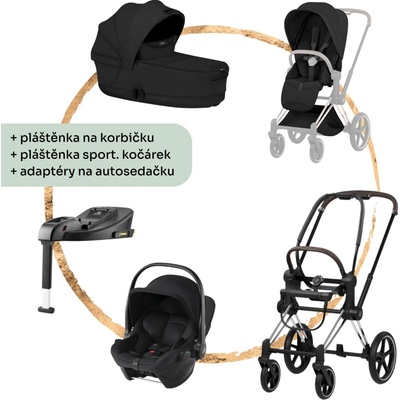 Cybex Priam Style Sepia Black Chrome s autosedačkou BabySafe Core a bází 2026