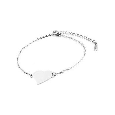 Šperky4U Lesklý ocelový náramek srdce OPA1646-ST