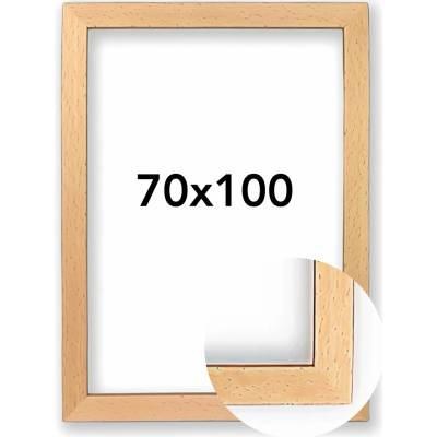 Fotorámeček Stuttgart Rozměr: 70 x 100 cm, Barva: Lípa, Typ zasklení: Plexi