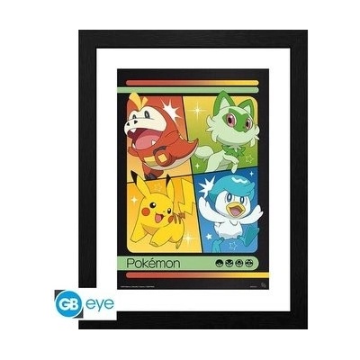 Pokémon Zarámovaný plagát - Scarlett and Violet Starters