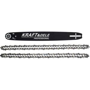 Kraft&Dele Шина за трион + 2 вериги 45 см 18" 10333 (kd10153)