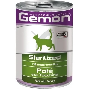 Gemon Sterilized turkey - Пастет с пуешко месо , за кастрирани котки - 5 броя х 400 гр