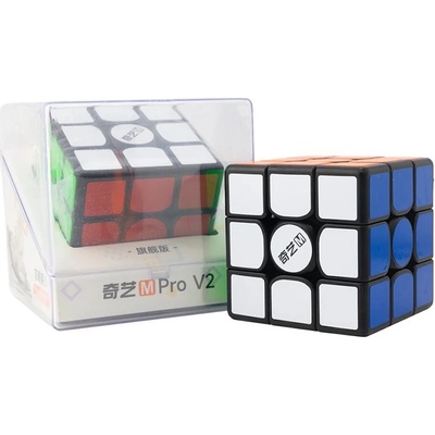 QY M Pro V2 3x3 QiYi magnetická rubikova kocka Flagship Černá