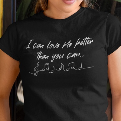 Tričko s potlačou I Can Love čierna