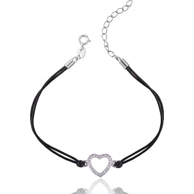 Nubis se stříbrným srdíčkem IT0006-K černý