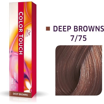Wella Professionals Color Touch Deep Browns barva 7/75 Medium Blonde/Brown Mahogany 60 ml