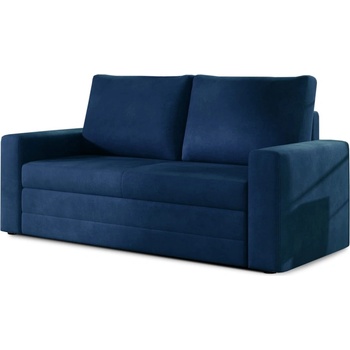 Eltap Син кадифен разтегателен диван с място за съхранение 151 cm Wave - ELTAP (Wv_06)