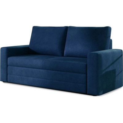 Eltap Син кадифен разтегателен диван с място за съхранение 151 cm Wave - ELTAP (Wv_06)