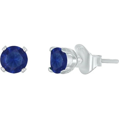 CRYSTalp Stříbrné pecky s modrým krystalem Feel 42270.BLU.S
