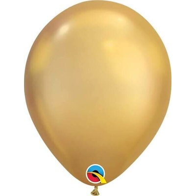 Qualatex Balónek CHROME 18 cm zlatý