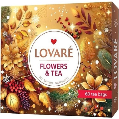 LOVARÉ Portfólio flowers & tea set kolekcia čajov 60 vrecúšok