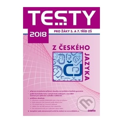Testy 2018 z českého jazyka pro žáky 5. a 7. tříd ZŠ