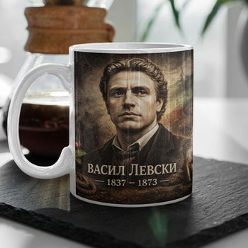 Art Gift Патриотична чаша с Васил Левски - Ако спечеля