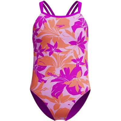 Speedo Цял бански girls printed twinstrap