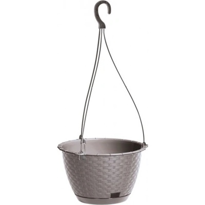 Nohel Garden kvetináč závěsný RATOLLA ROUND W plastový antracitový 22x14cm