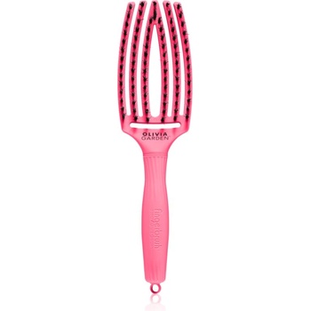 Olivia Garden Fingerbrush L´amour плоска четка За коса Hot Pink