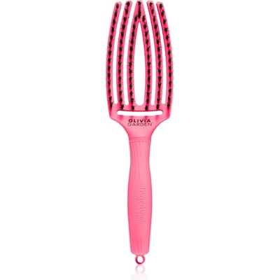 Olivia Garden Fingerbrush L´amour плоска четка За коса Hot Pink
