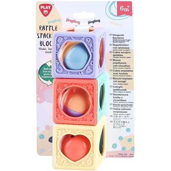 Playgo Recycled Кубчета дрънкалки Stacking Blocks (1009934F)