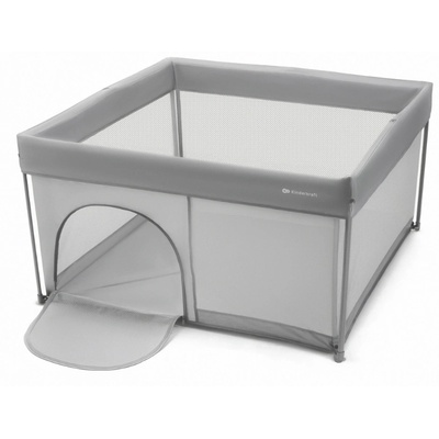 KinderKraft Сгъваема кошара за игра Kinderkraft - Ziki, Grey (KLZIKI00GRY0000)