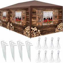 tectake 405958 pavilon almchalet s odnímatelnými bočními díly - 6 m
