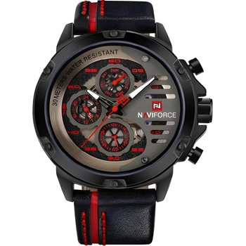 Naviforce Часовник naviforce pr-2840 - Черен / Червен kp2840 (pr-2840)