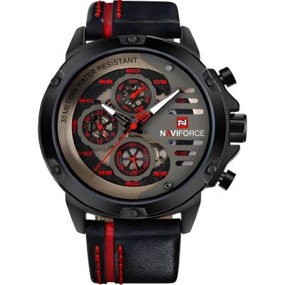 Naviforce Часовник naviforce pr-2840 - Черен / Червен kp2840 (pr-2840)