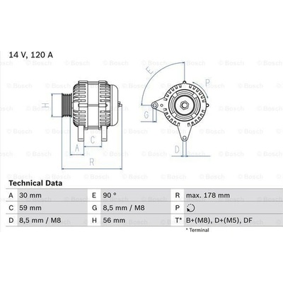 Alternátor BOSCH 0 986 040 350