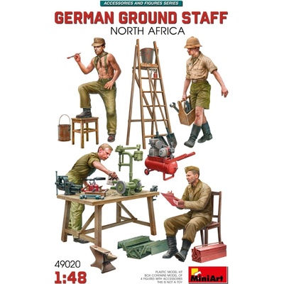 Miniart German Ground Staff w/Accessories. North Africa 1:35