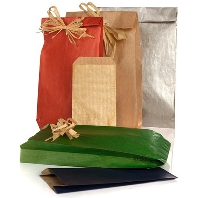 PNP Plast Dárkový sáček - Pieno Kraft Avana - 12 x 22 + 4 cm - 100 ks