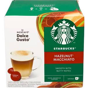 Starbucks Кафе капсули Starbucks Hazelnut Macchiato съвместими с Dolce Gusto, 6 бр