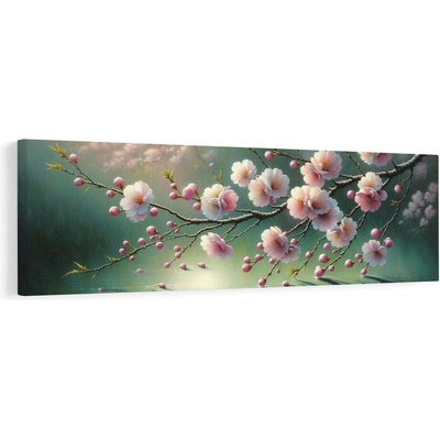 Obraz sakura v odlesku světla - 90x30