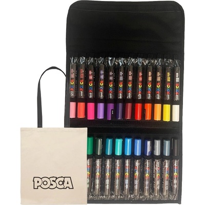 Uni Posca 5M 24ks v pouzdře