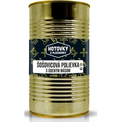 Hotovky z plechovky Čočková polévka s uzeným masem 1,2 kg