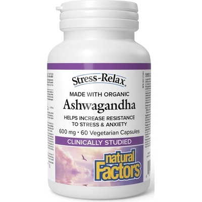 Natural Factors Stress-Relax Ashwagandha, 600 mg, 60 капсули, Natural Factors (2872 NF)