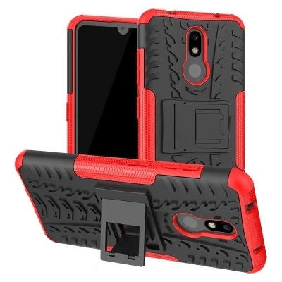 VSECHNONAMOBIL 21574 STAND Extra odolný obal Nokia 3.2 červený