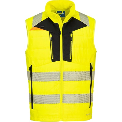 Portwest hi-vis dx479 / Софтшел светлоотразителна жилетка - hv жълто/черно 4xl (dx479ybr4xl)