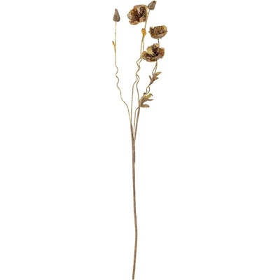 Bloomingville Umělá květina POPPY stonek máku V.104cm hnědá