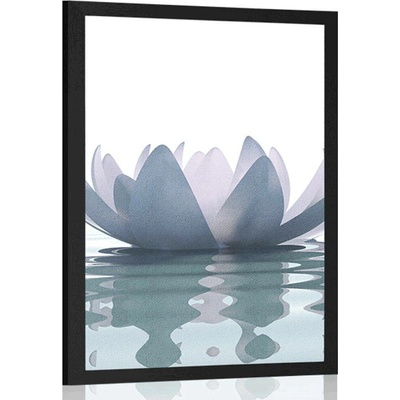 Plakát lotosový květ - 30x45 silver