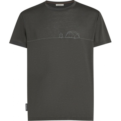 Icebreaker Merino Blend Core SS Tee Single Line Camp Men modrá