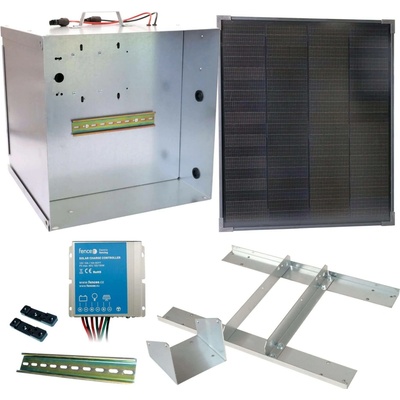 Basic sada solární ohradník - Kompletní přenosná schránka + konzole a panel 40 W