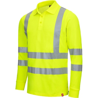 Nitras Motion Tex VIZ výstražné polo tričko s dlouhým rukávem neonově žlutá XL