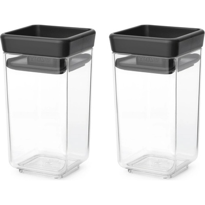 Brabantia Set dóz Square sivá 2 ks 0,15 l