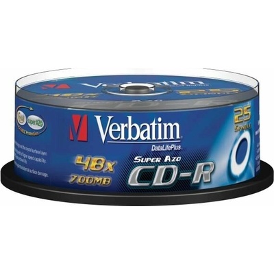 Verbatim CD-R 700MB 52x, AZO, cakebox, 25ks (43352)