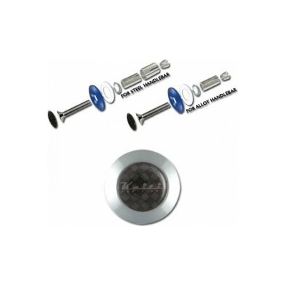 Hliníková zavažíčka KEITI, do řidítek 7/8" (22mm), různé barvy, (pár-2ks), stříbrná
